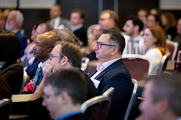 audience members listening